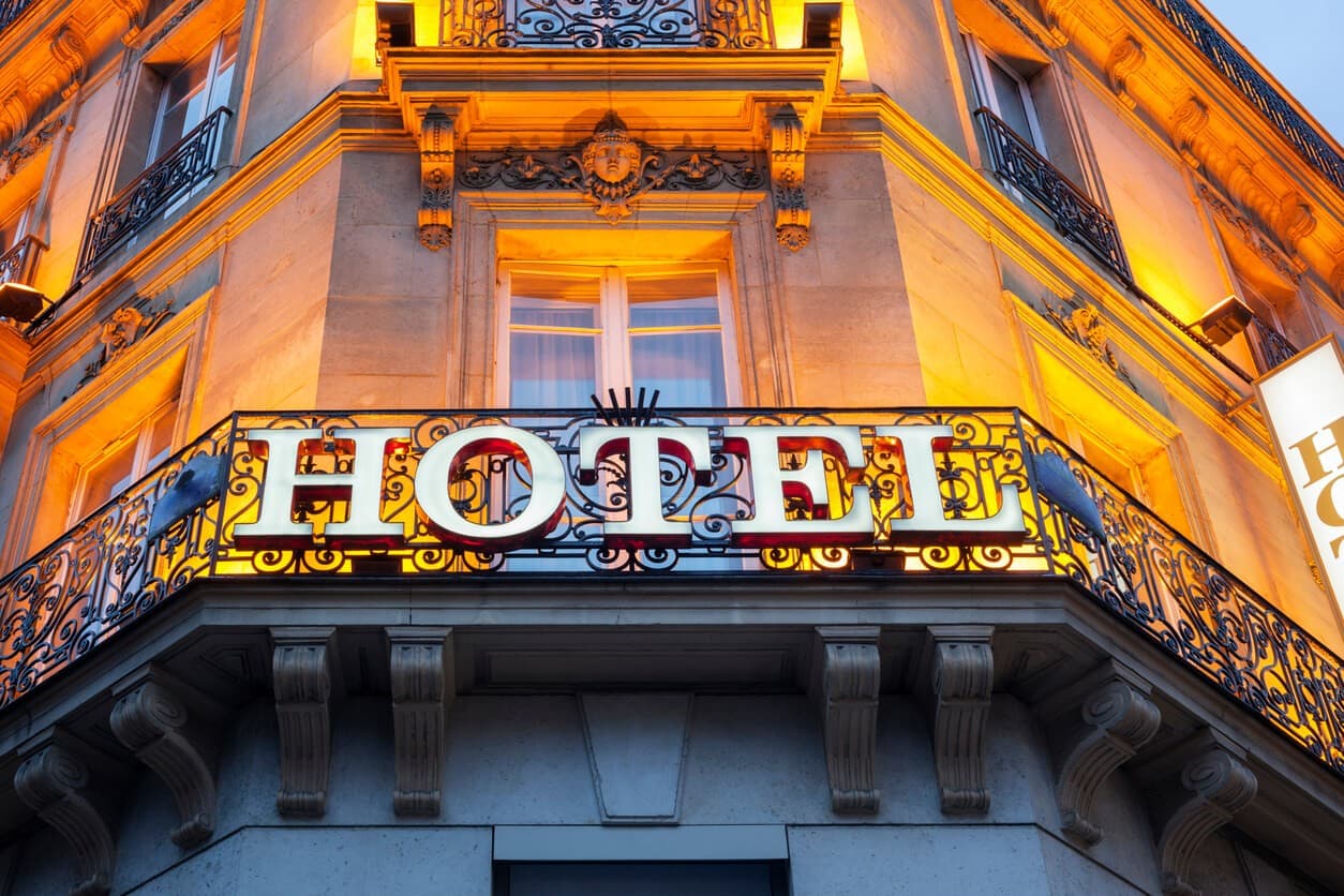 The luxury hotel