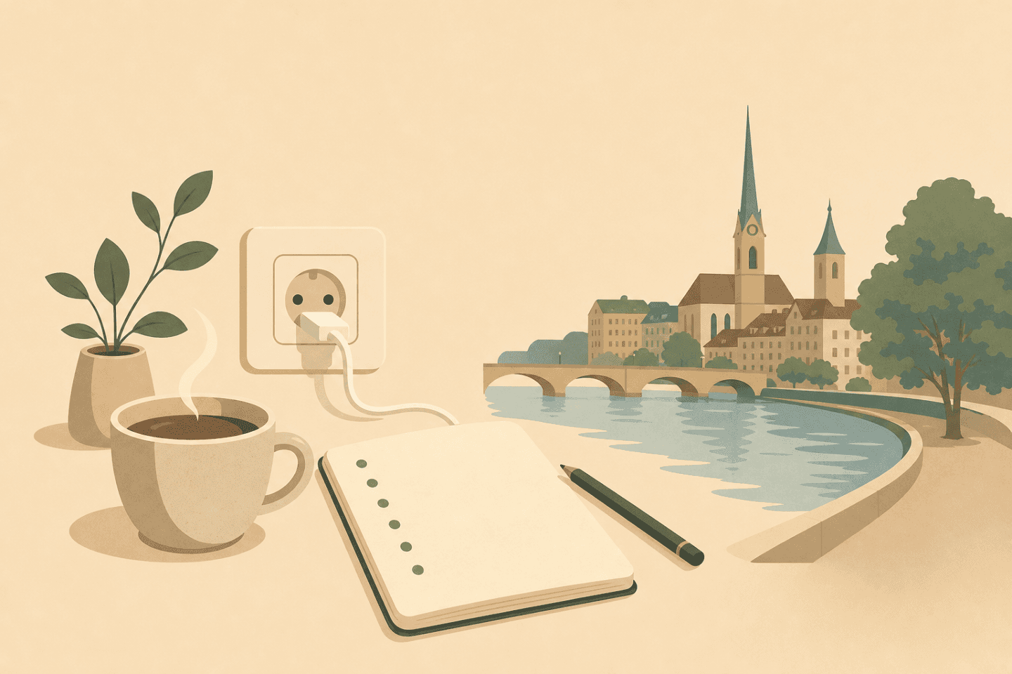 Kaffee entlang der Limmat