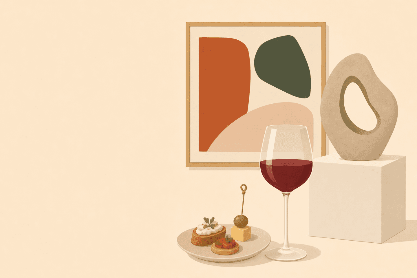 Gallery openings with free wine