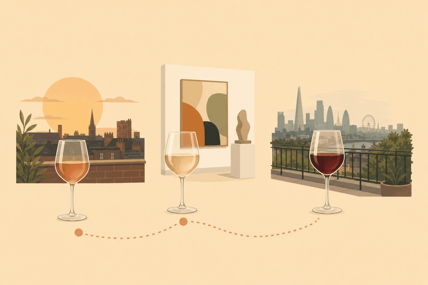 My rooftop and gallery wine circuit