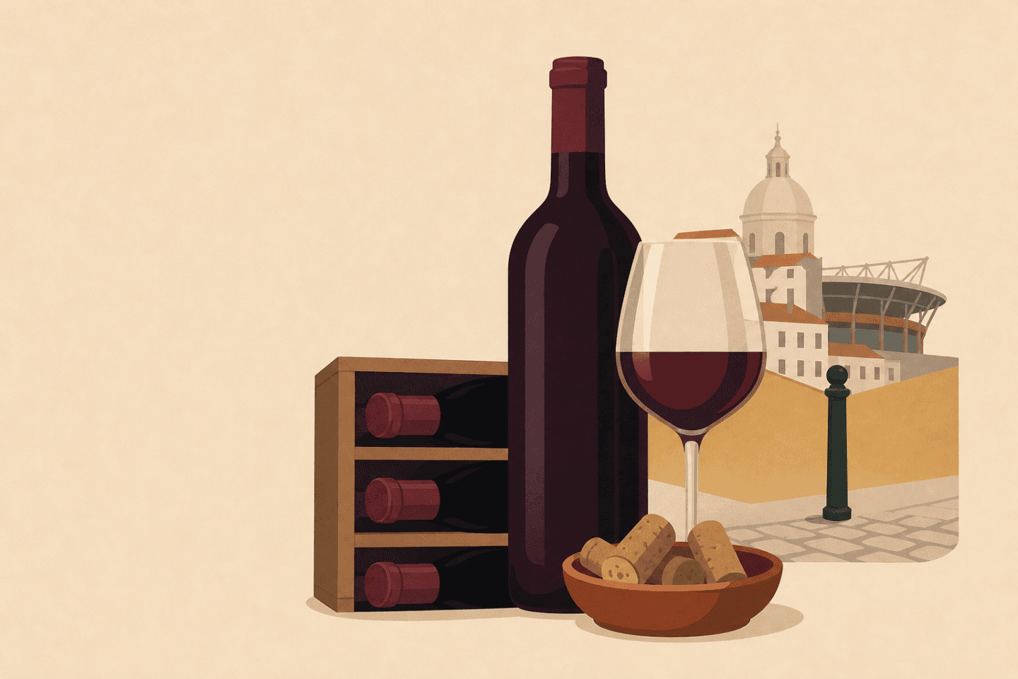 Wine cellars and red wines