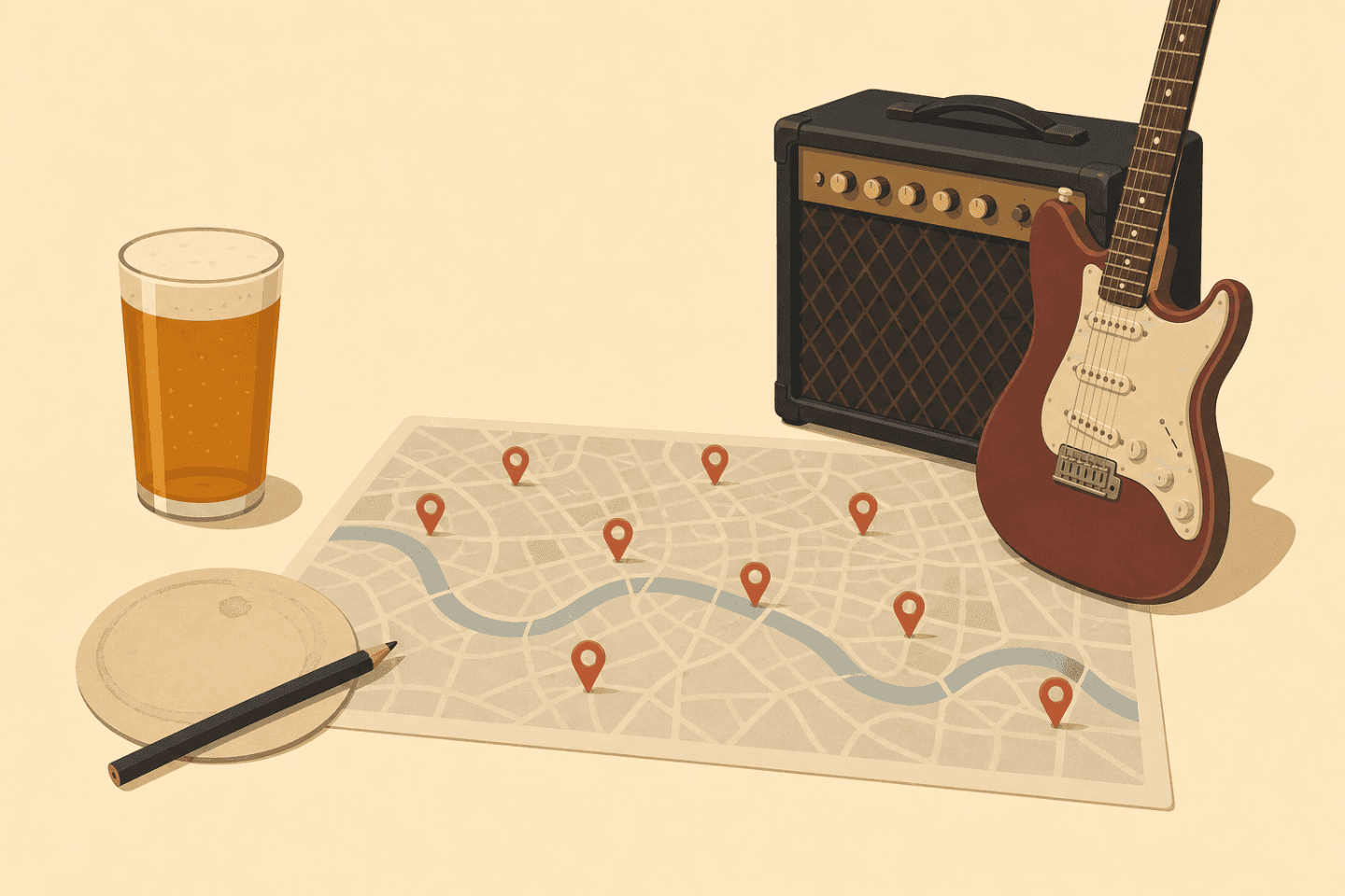 My London gig map
