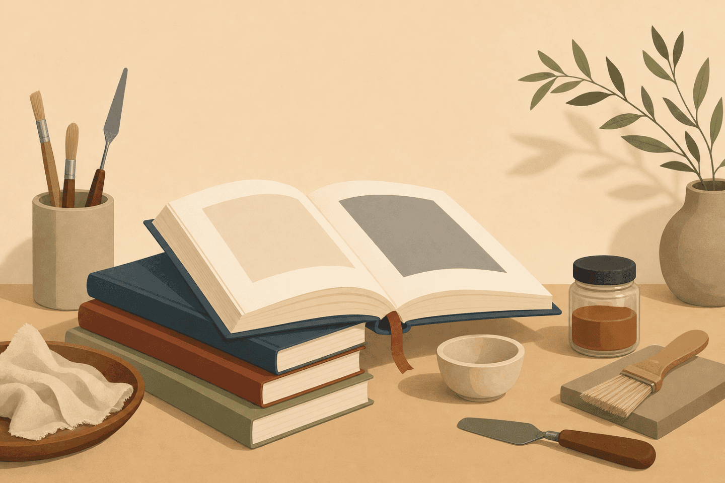 Livros de cabeceira do ateliê