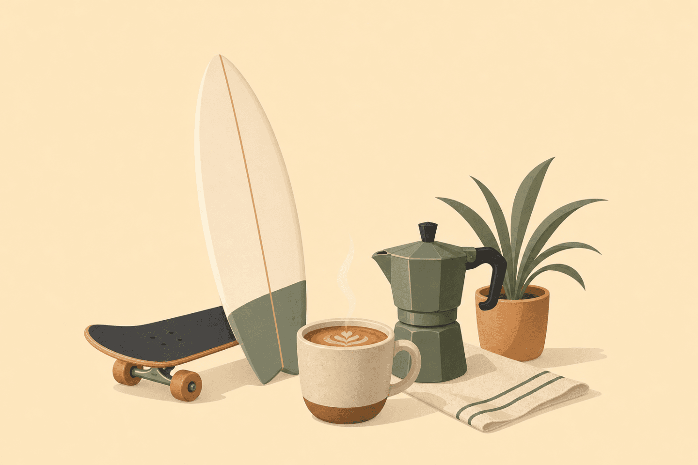 Cafés pra apanhar onda