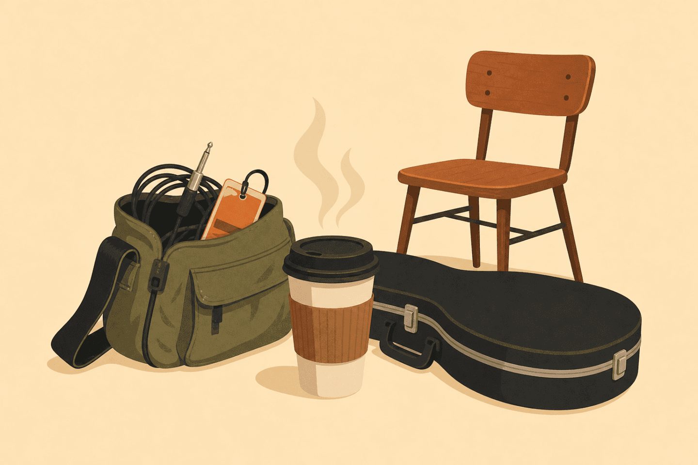 Coffee stops between gigs