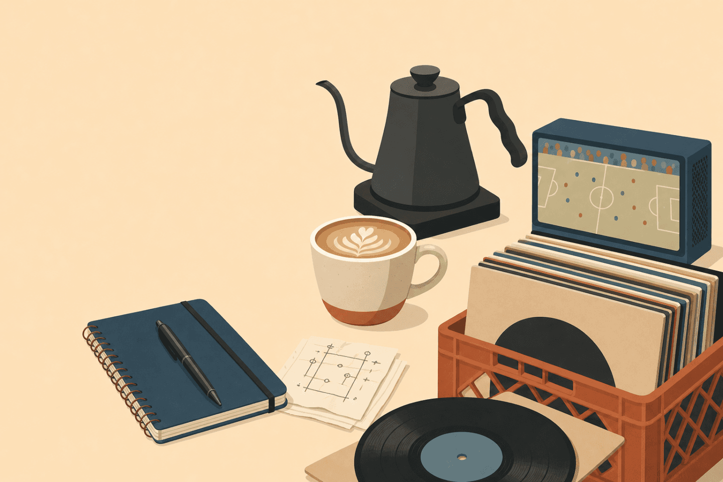 Coffee stops between sets