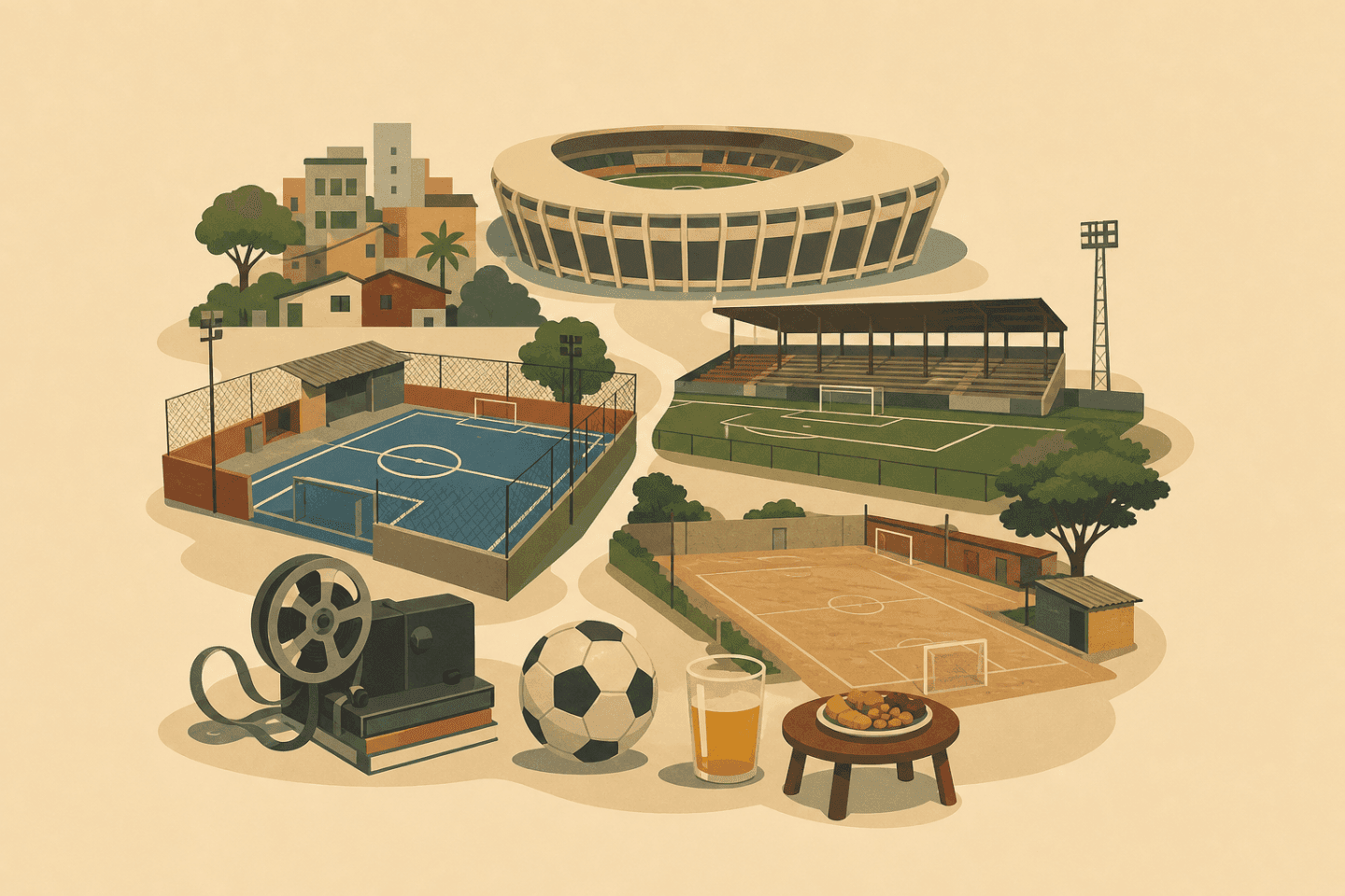 Temples of amateur and grandstand football