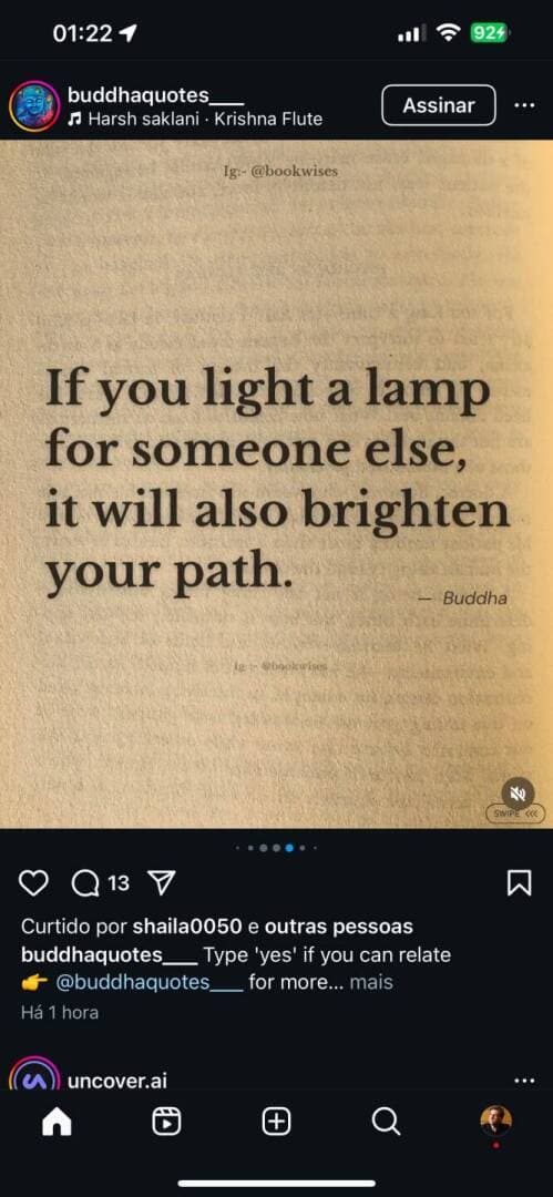 If you light a lamp for someone else, it will also brighten your path, image 1 of 1