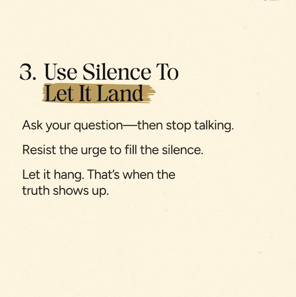 Use silence to let it land, image 1 of 1