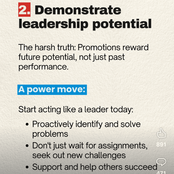 Demonstrate leadership potential, image 1 of 1