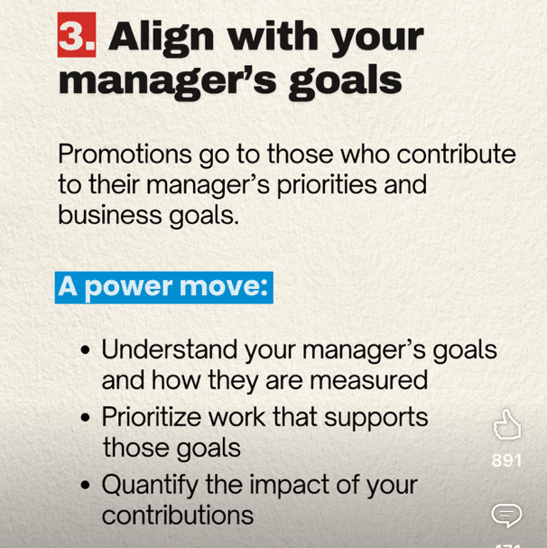 Align with your managers goals, image 1 of 1