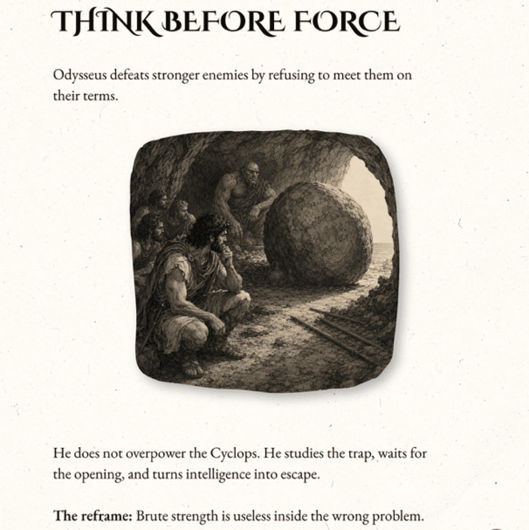 Think before force, image 1 of 1