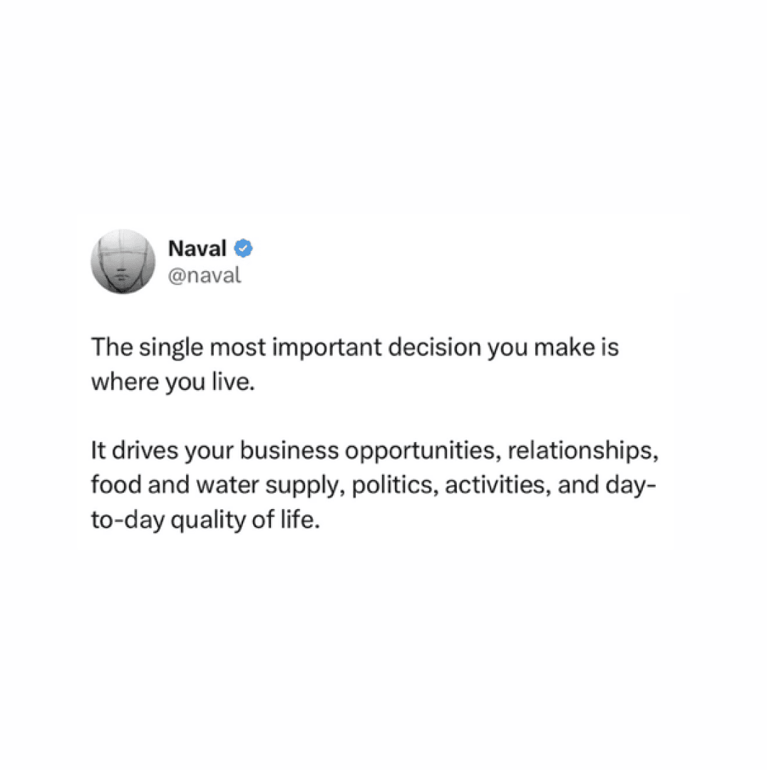 The single most imoortant decision you make is where you live. it drives your business opportunities, relationships, activities and day to day quality of life, image 1 of 1