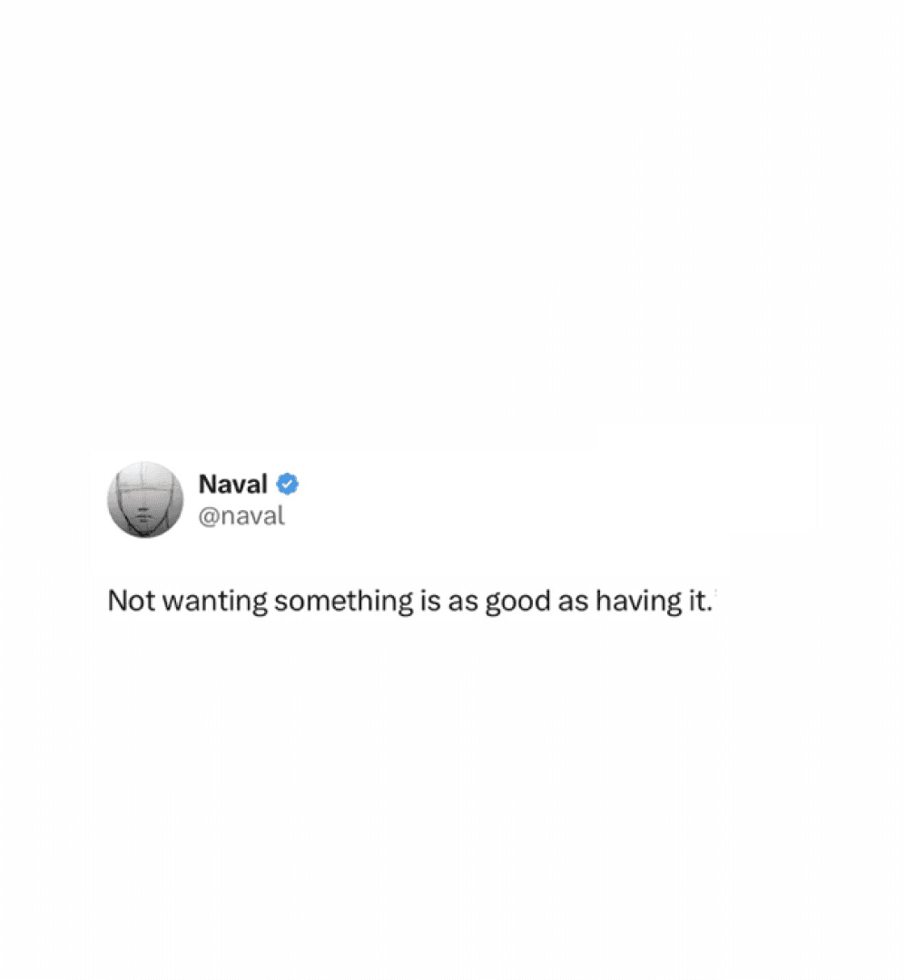 Not wanting something is as good as having it, image 1 of 1