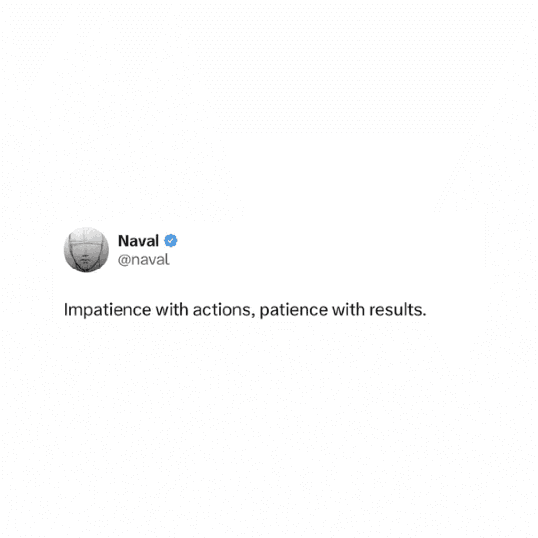 Impatience with actions, patience with results, image 1 of 1
