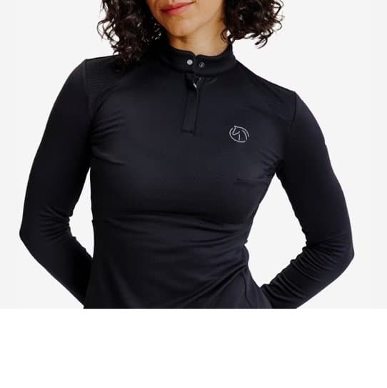 Polo manche longue noire taille M, image 1 of 1