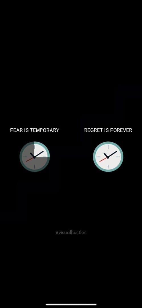Choose fear over regret, image 1 of 1