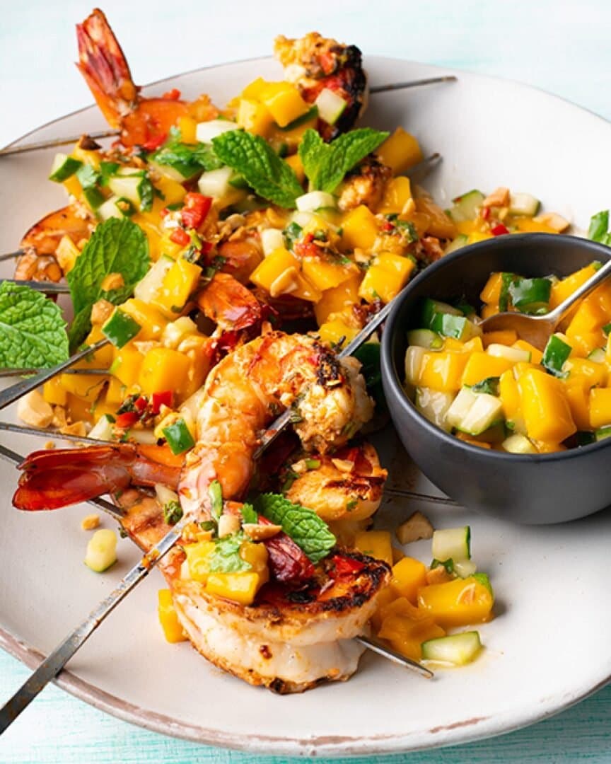 Grilled Prawns with Mango Salsa, image 1 of 1