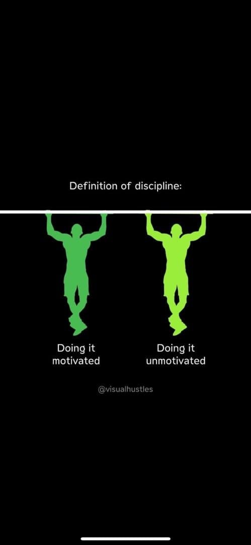 Discipline isn not about motivation, image 1 of 1