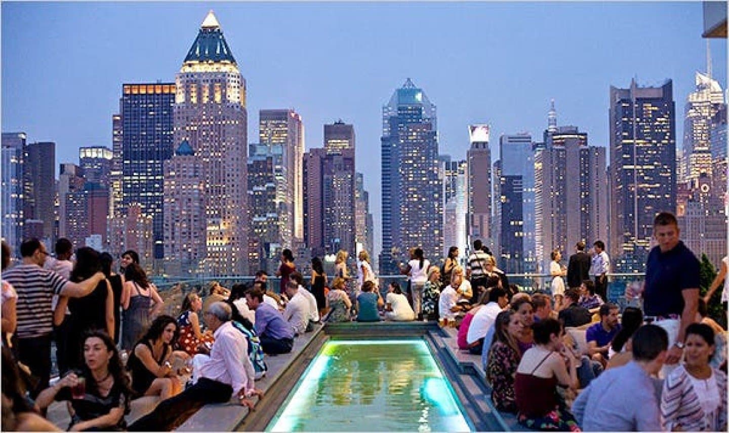 Nightcap at a Rooftop Bar, image 1 of 1