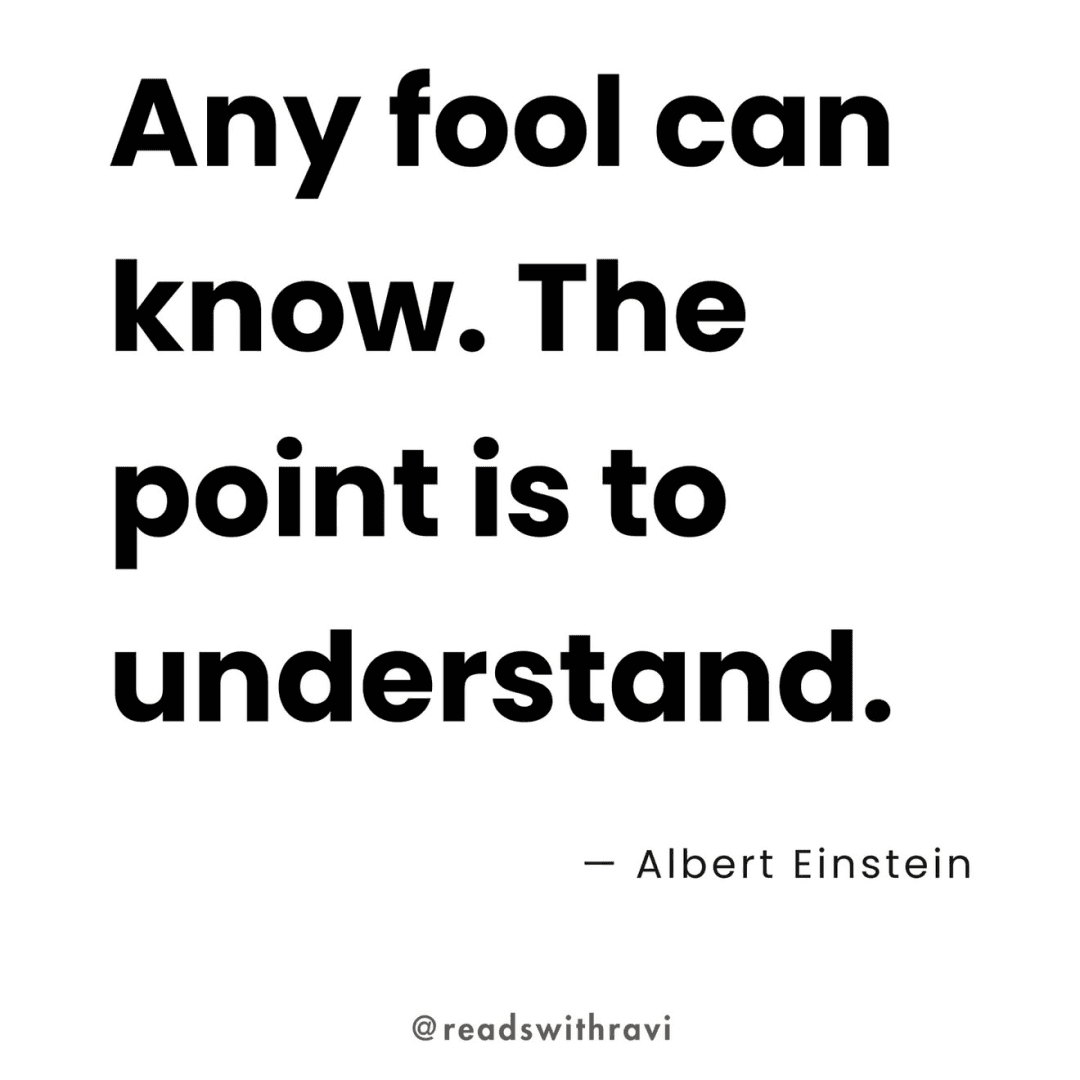Any fool can know. The point is to understand., image 1 of 1