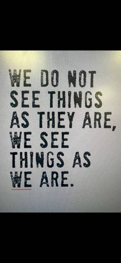 We dont see things as they are, but as we are, image 1 of 1