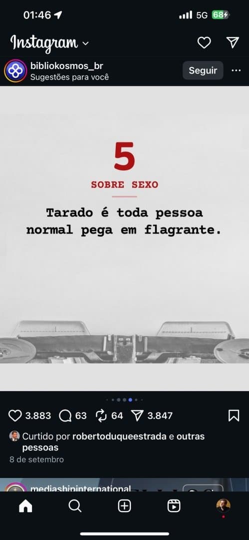 Tarado é toda pessoa normal pega em flagrante., image 1 of 1