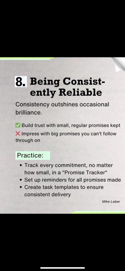 Being Consistently Reliable, image 1 of 1