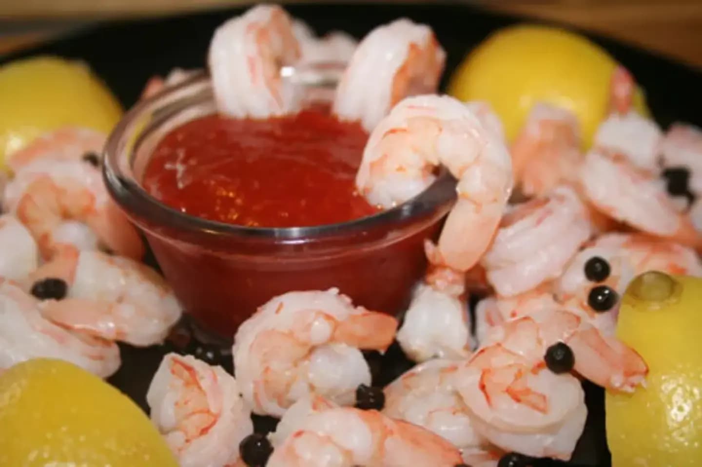 Boiled Shrimp with Cocktail Sauce, image 1 of 1