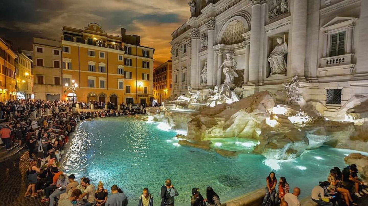 Night Walk to the Trevi Fountain, image 1 of 1