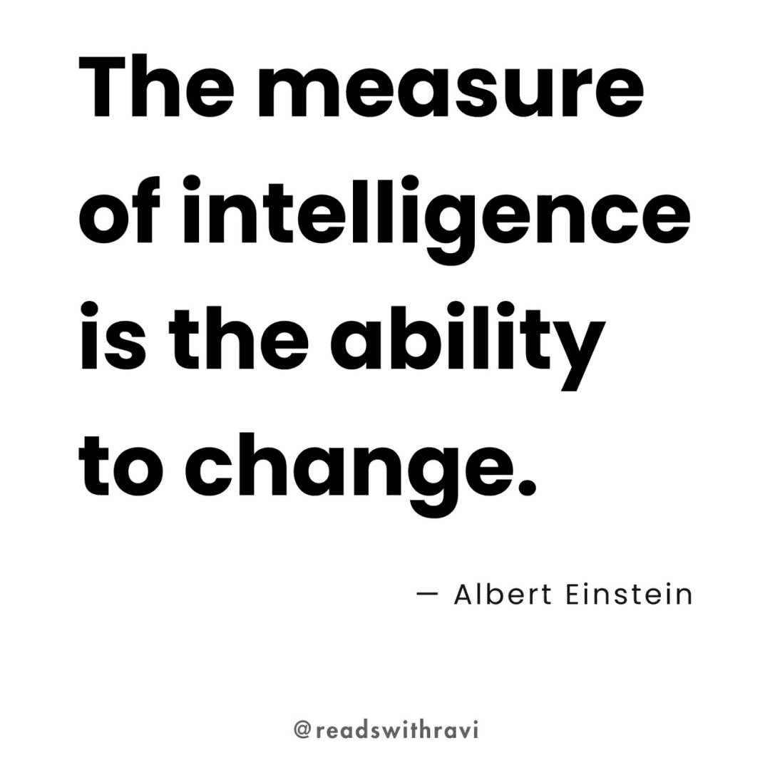 The measure of inteligence is the ability to change, image 1 of 1