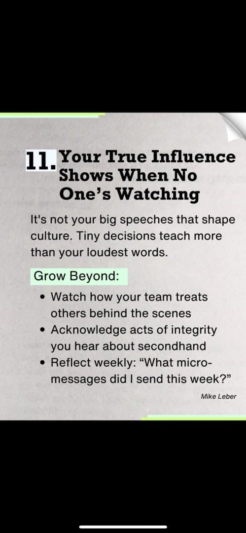 Your true influence shows when no one is watching, image 1 of 1