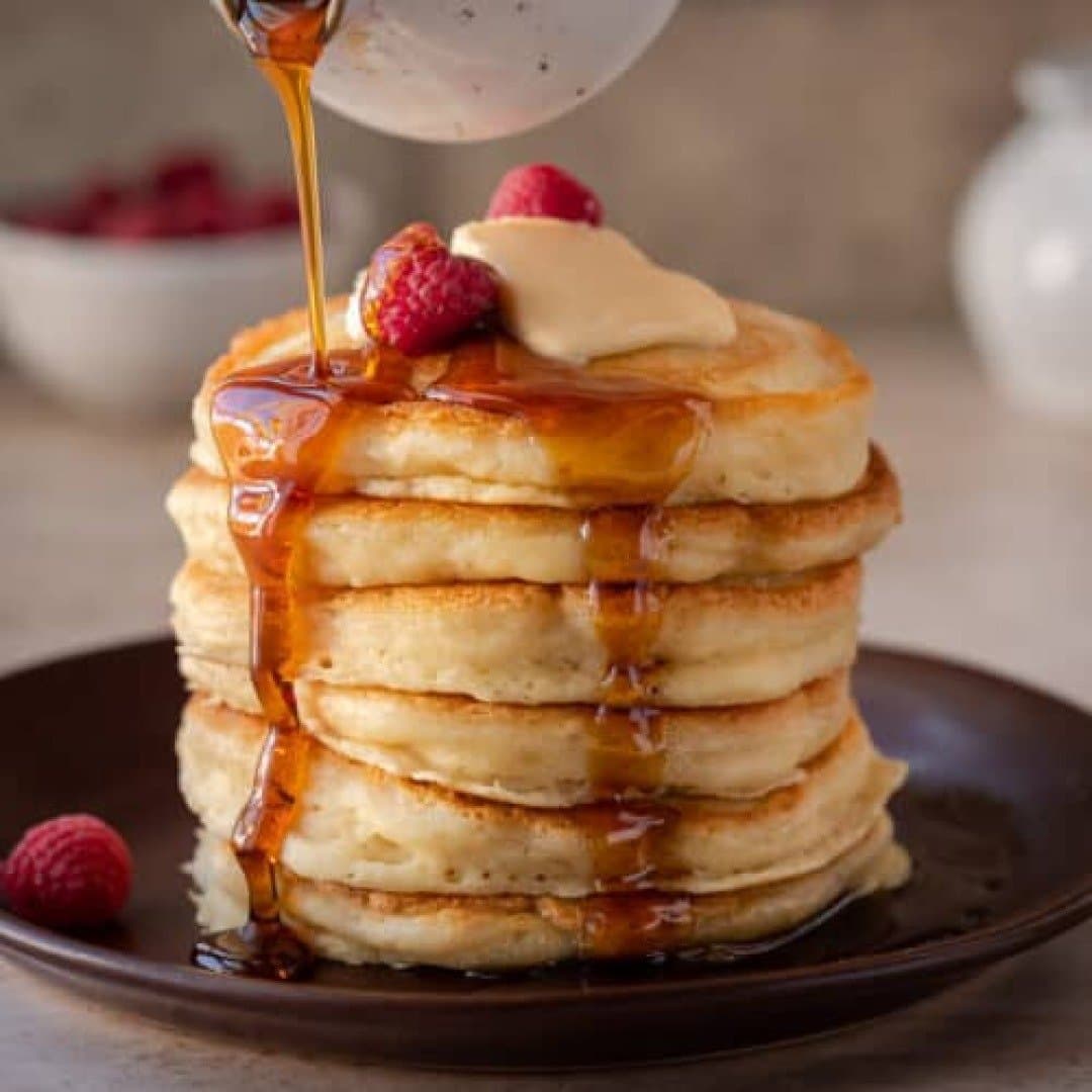 Vegan Pancakes with Maple Syrup, image 1 of 1