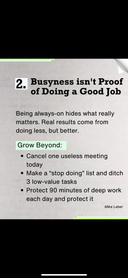 Being busy not always a good job, image 1 of 1